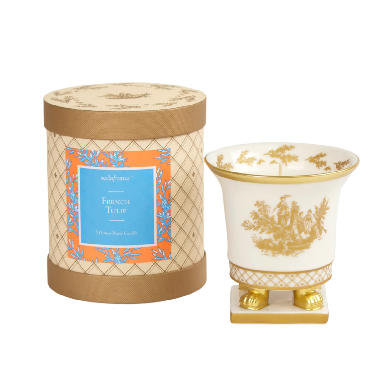 French Tulip Ceramic Candle