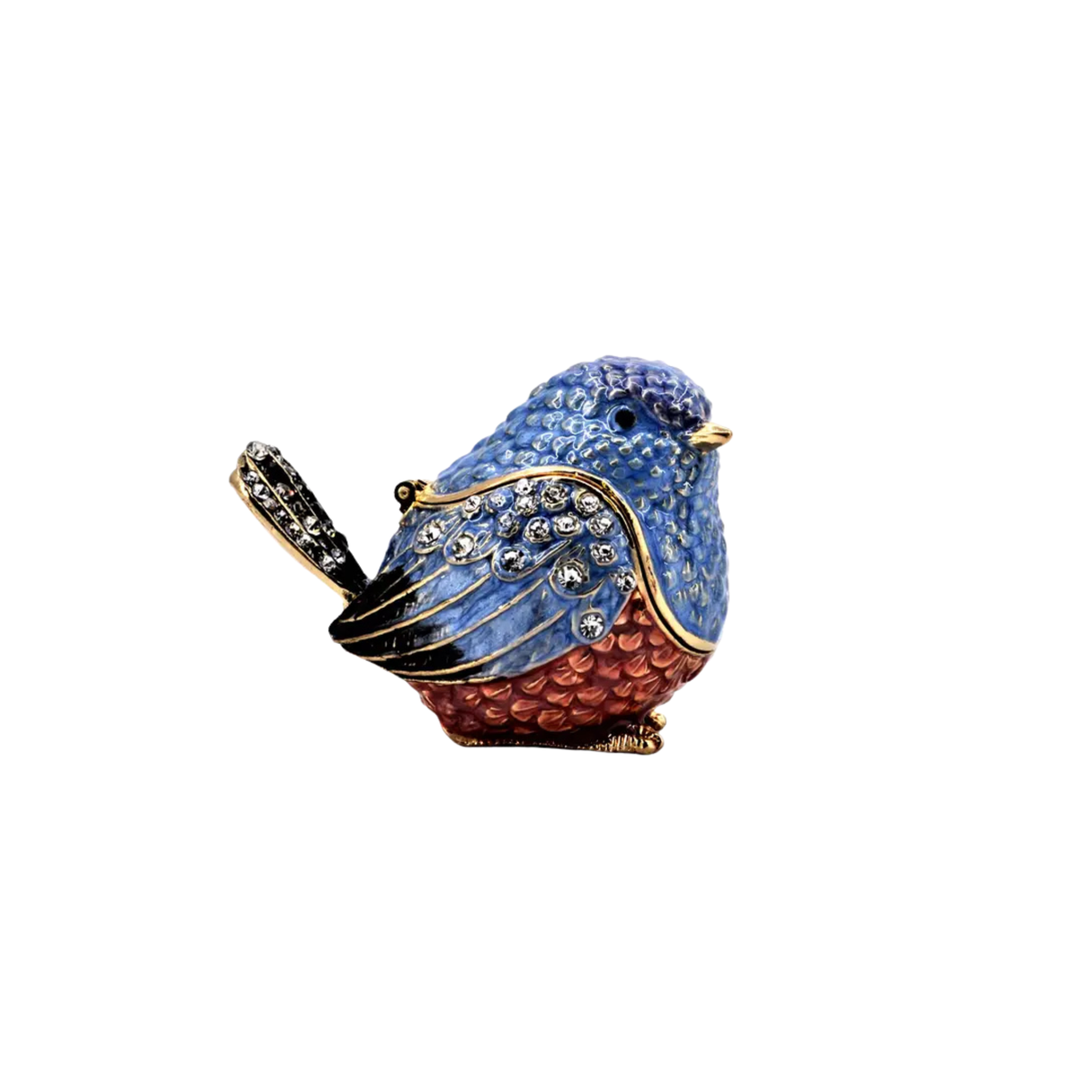Bejeweled Blue Sparrow Box