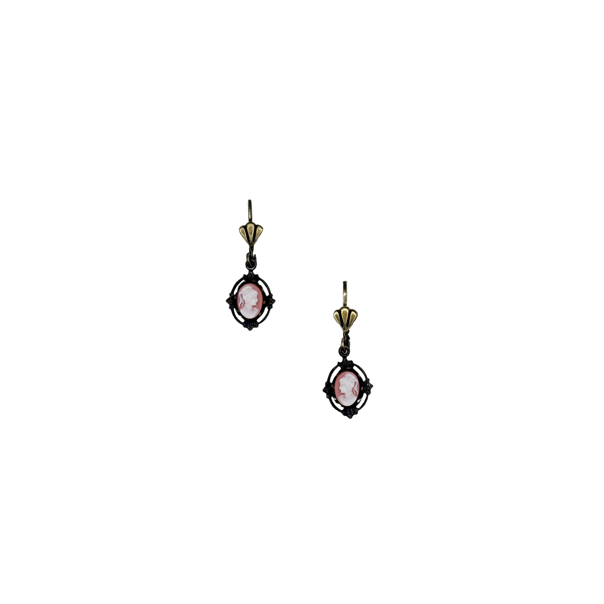 Petite Blush Cameo Earrings