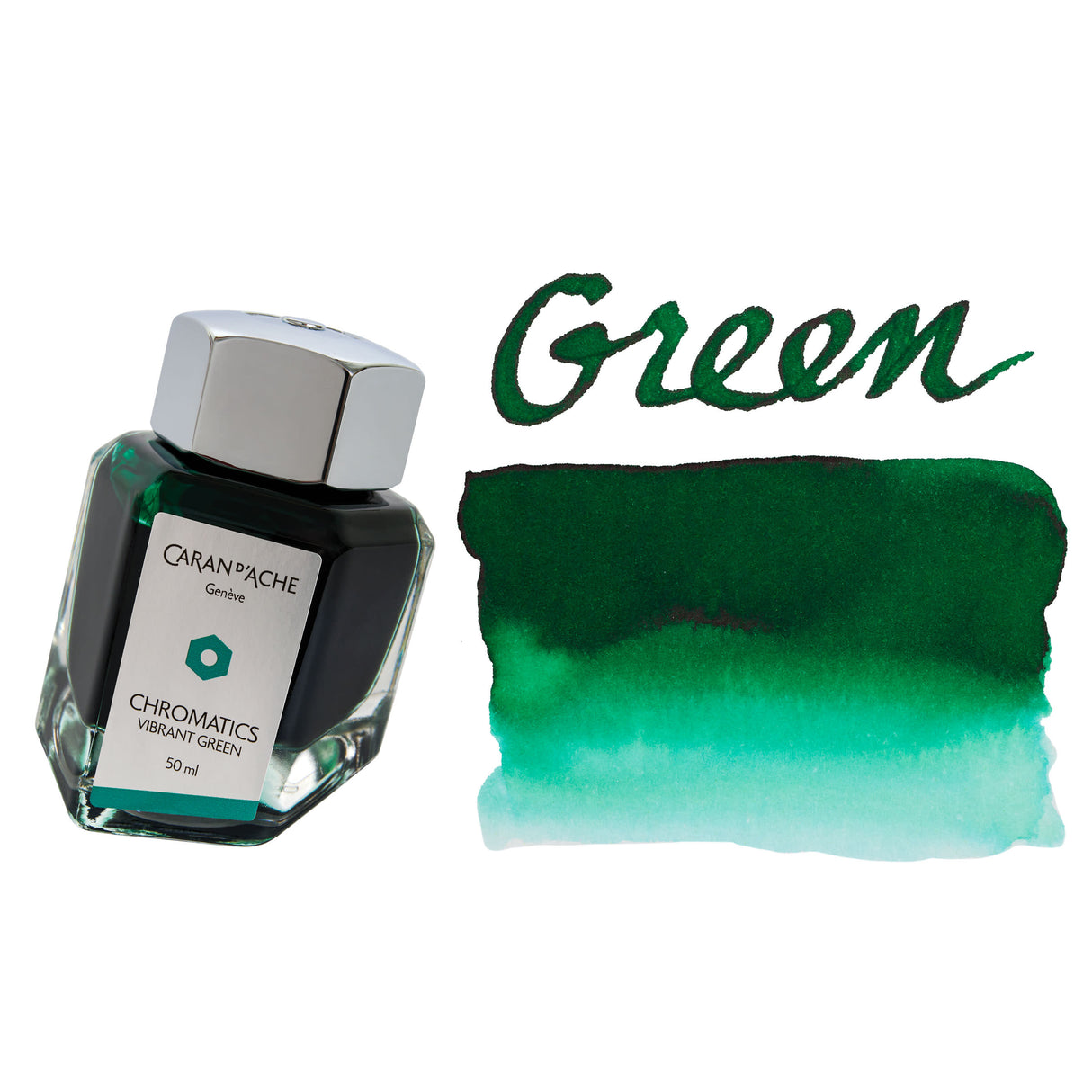 Vibrant Green Ink Bottle
