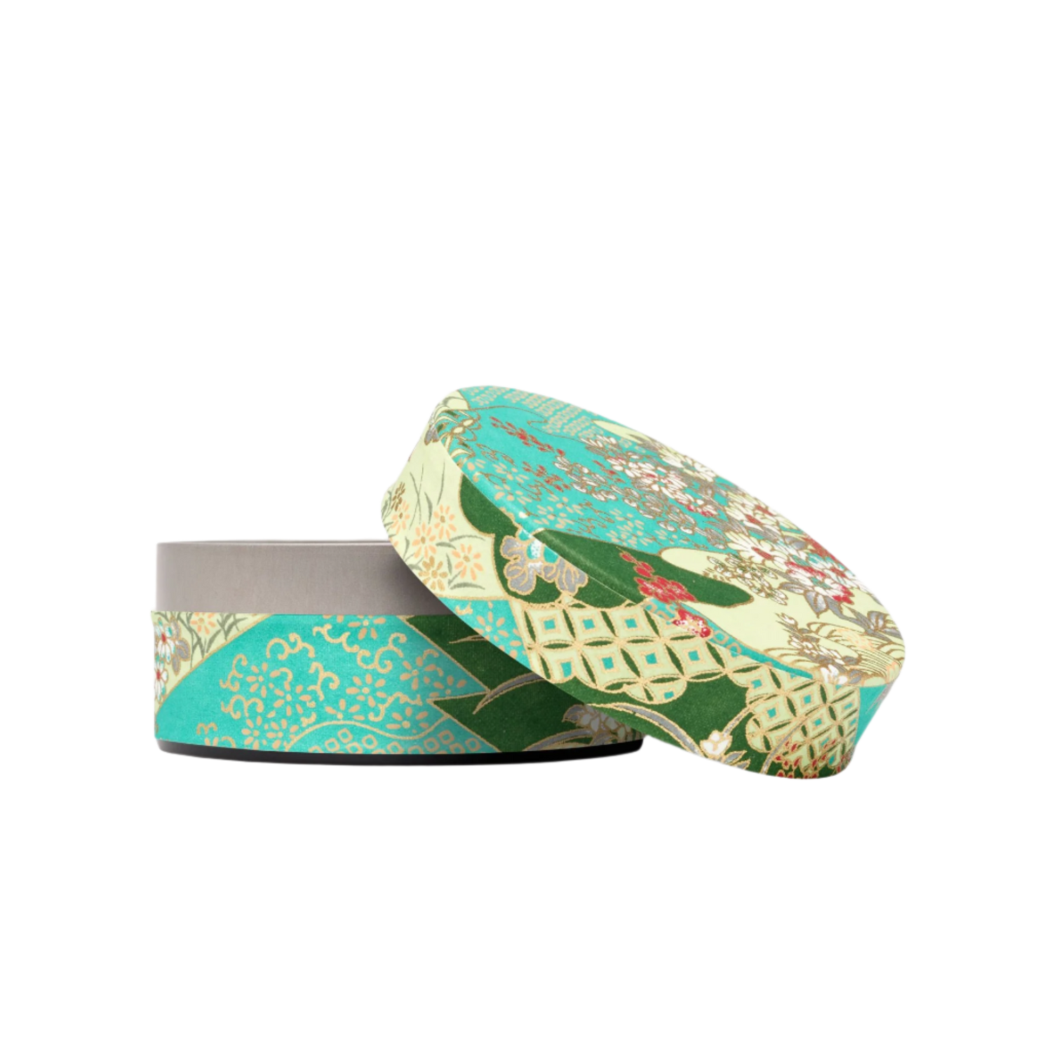 Turquoise Floral Keepsake Tin