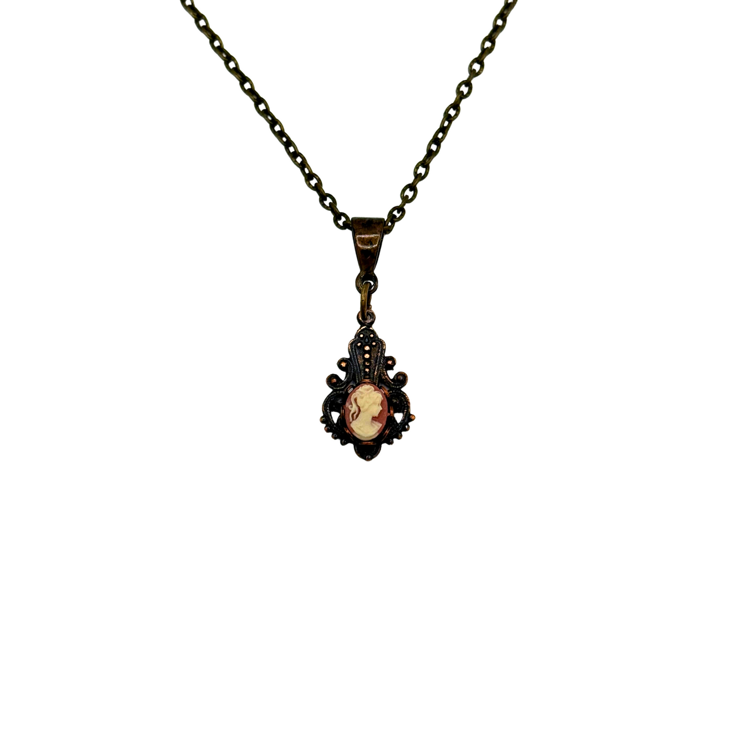 Petite Blush Cameo Pendant Necklace