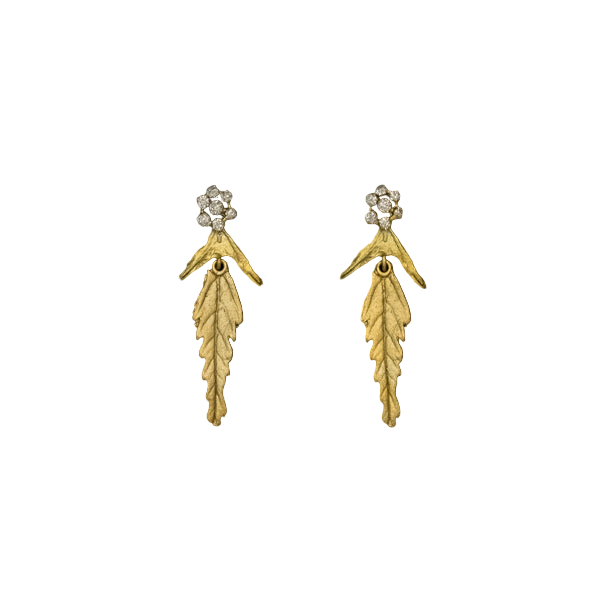Queen Anne's Lace Dangle Post Earrings