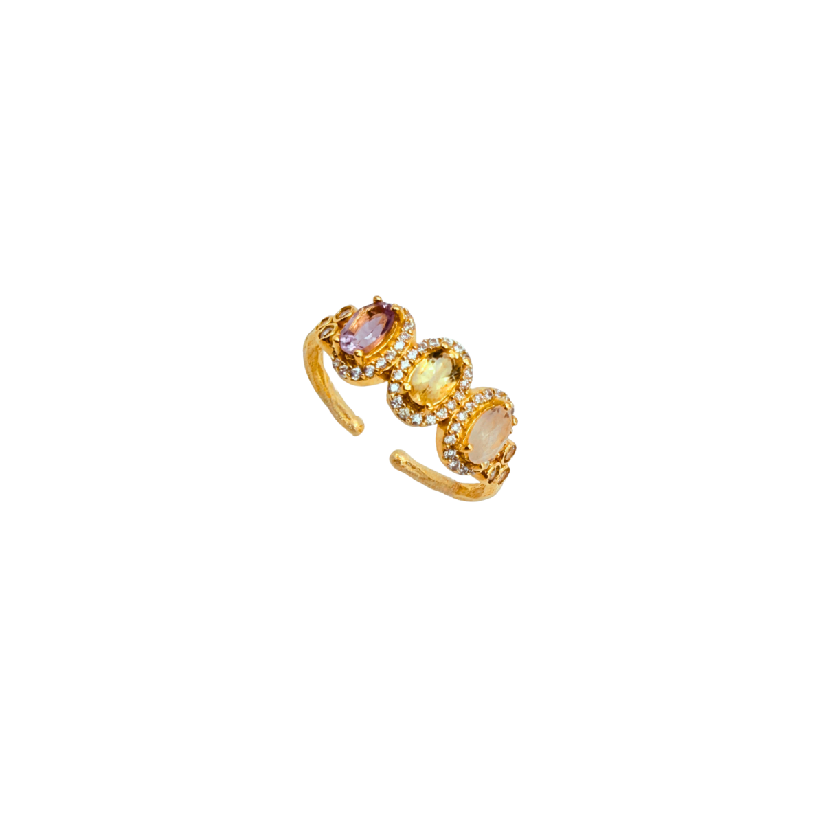 Calista Tri-Stone Ring