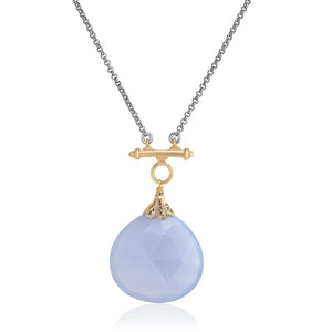 Blue Chalcedony Pendant Necklace