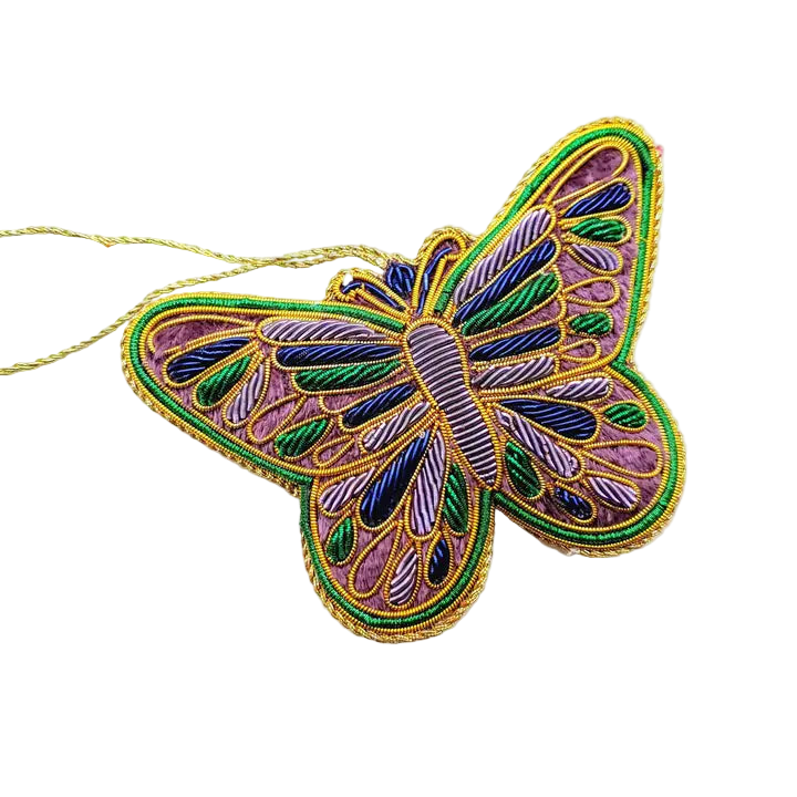 Mardi Gras Butterfly Ornament