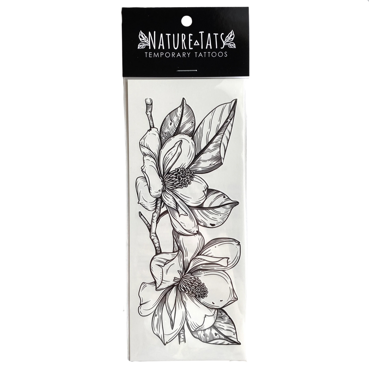 Magnolia Temporary Tattoo
