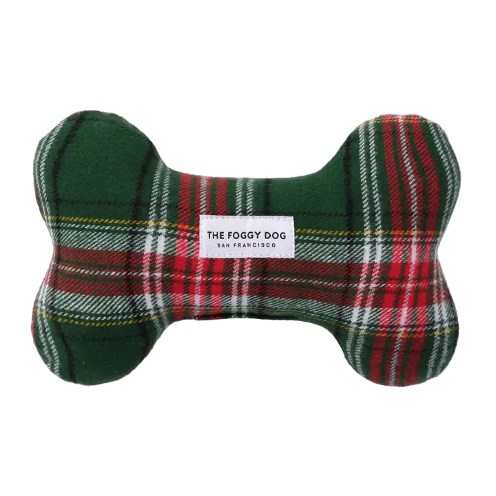 Plaid Flannel Dog Squeaky Toy
