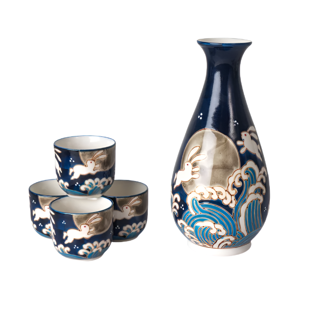Moon Rabbit Sake Set