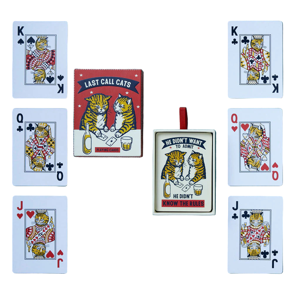 Last Call Cats Playing Cards