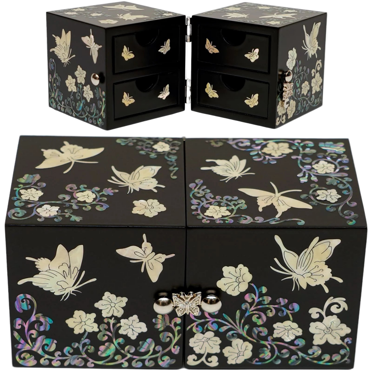 Butterfly Cube Jewelry Box