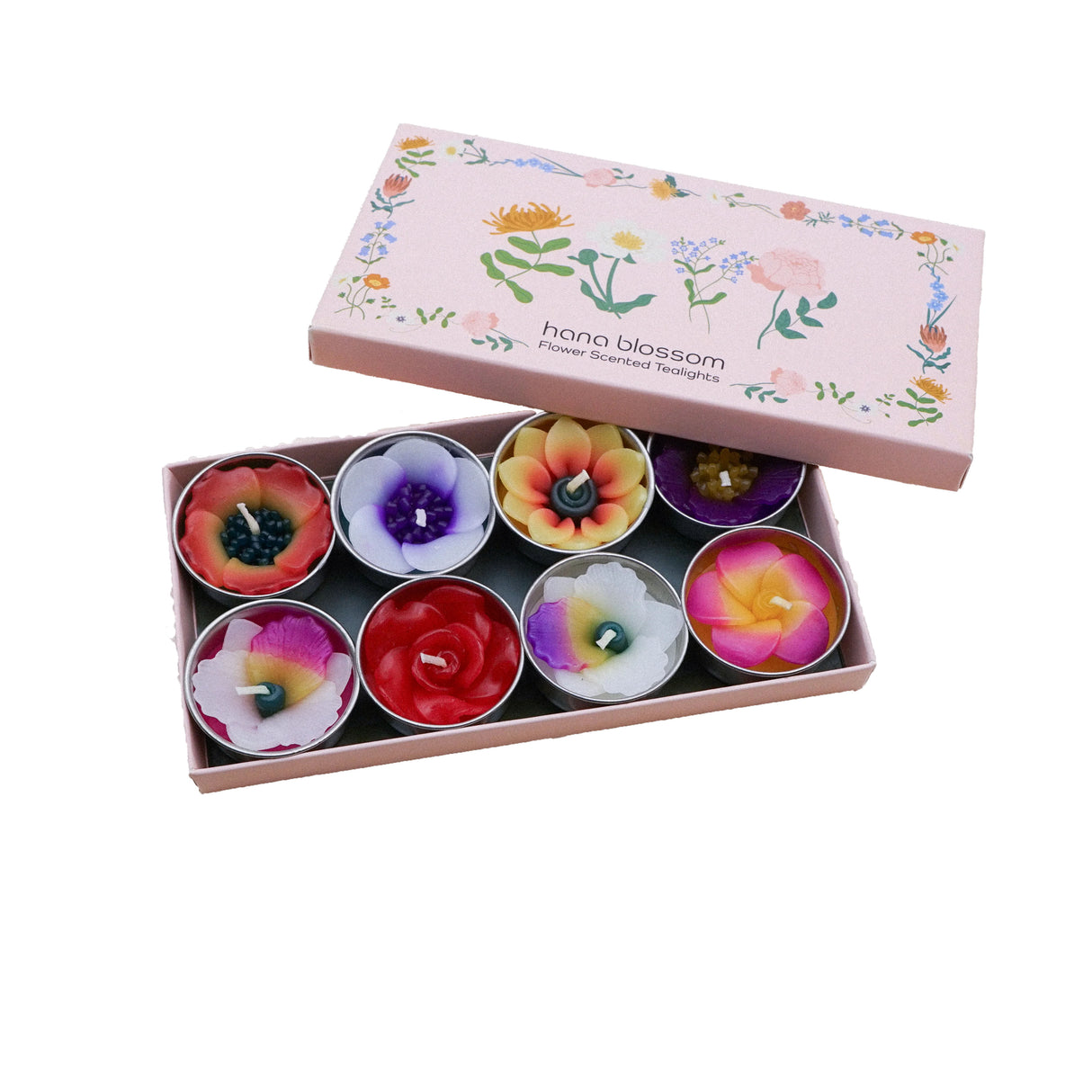 Tropical Flower Scented Tealight Candle Set