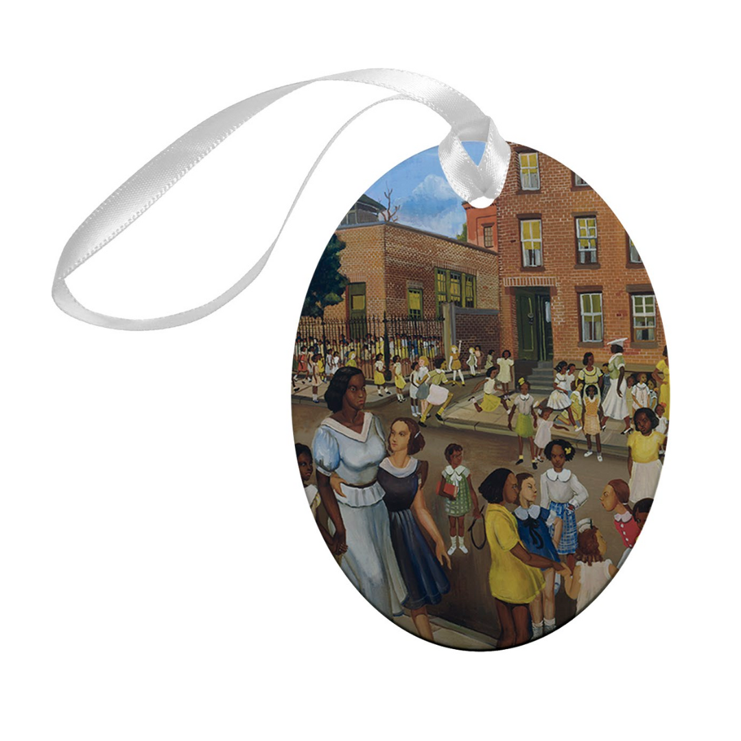 Allan Rohan Crite: School's Out Porcelain Ornament