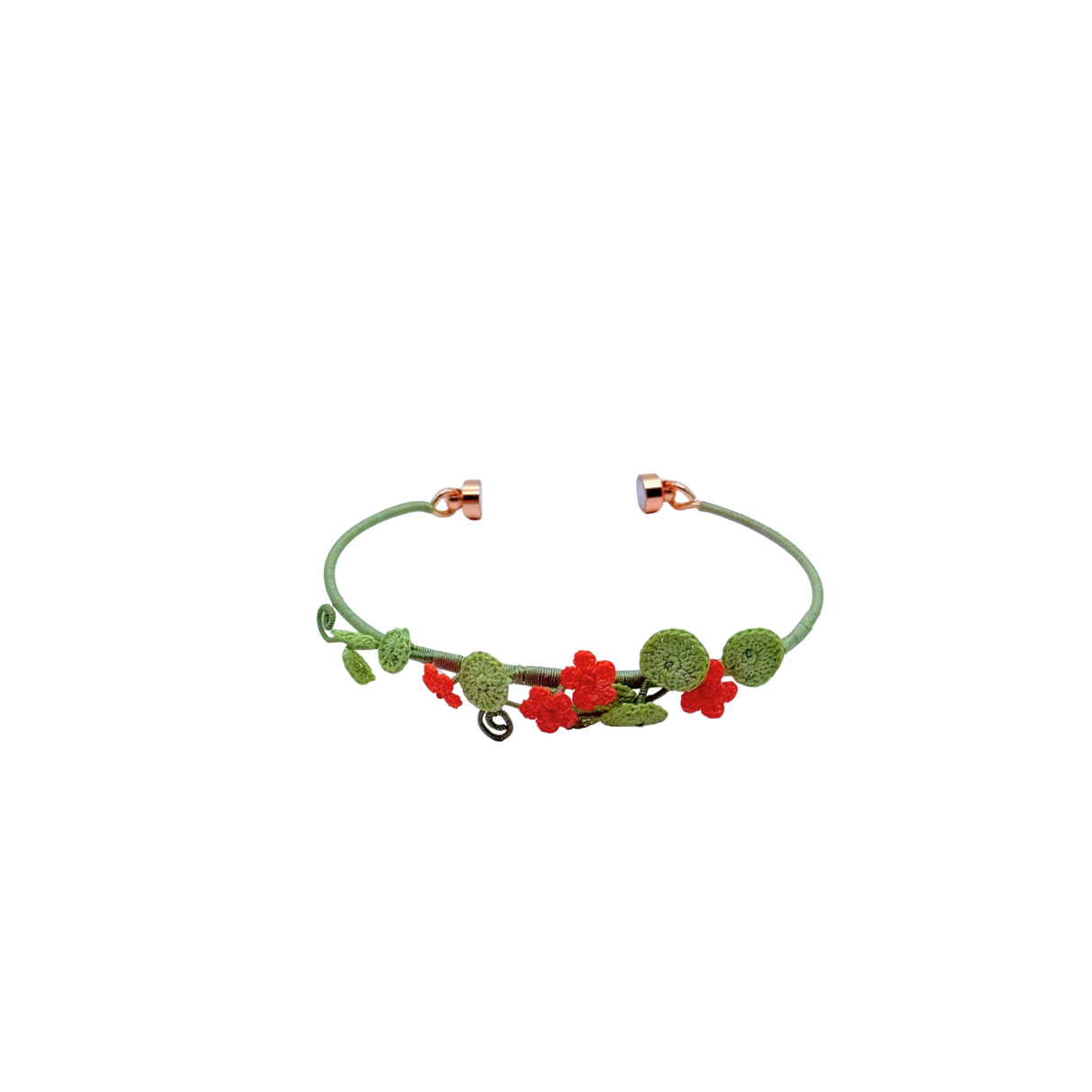 Crochet Nasturtium Trailing Vine Bracelet