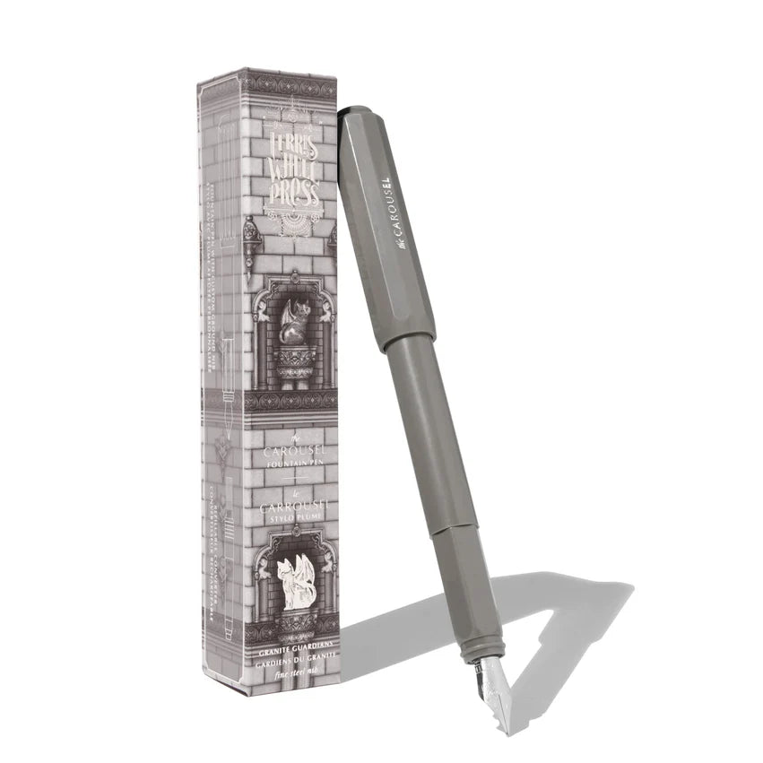 The Carousel Fountain Pen Medium Nib: Granite Guardians