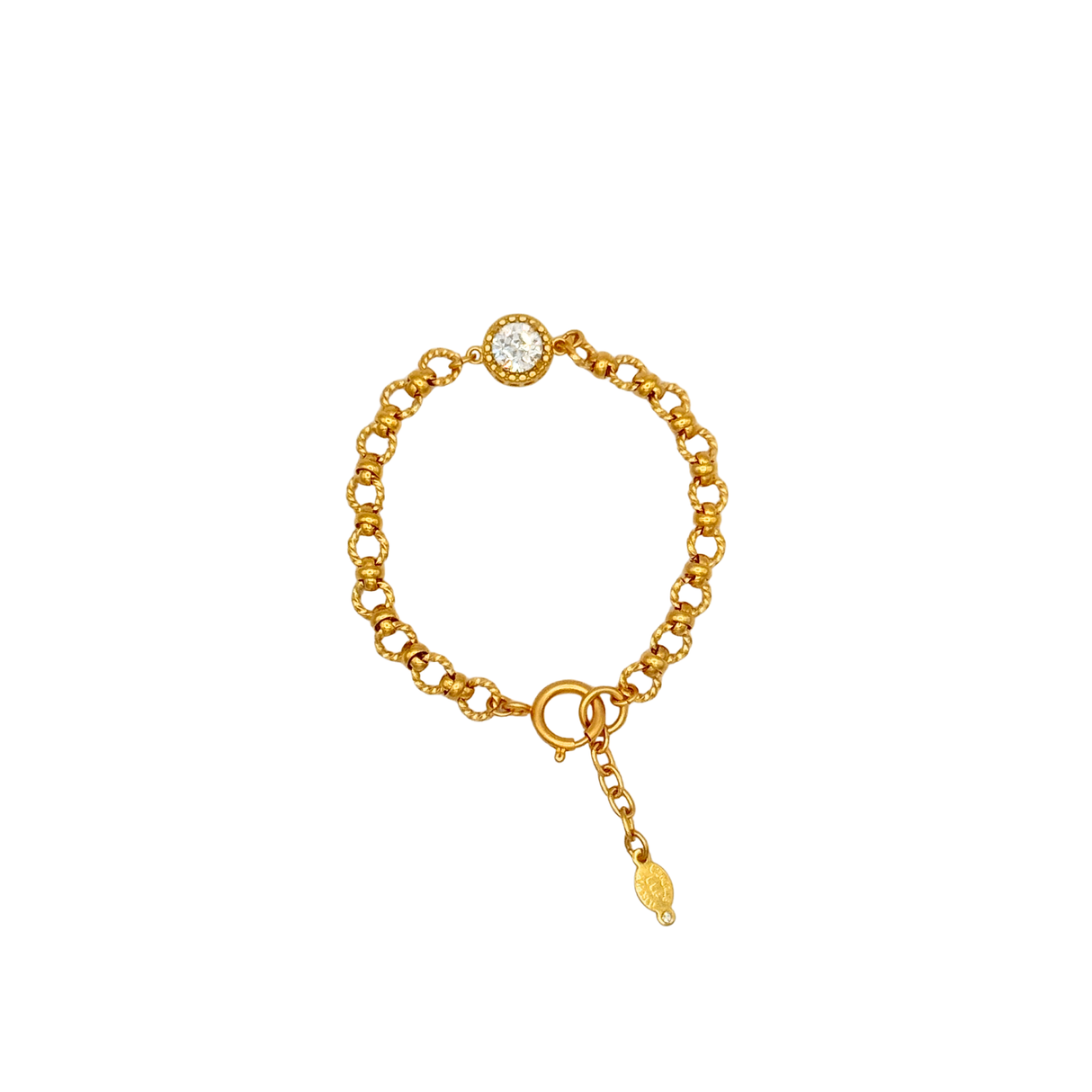 Gold Link & Crystal Bracelet