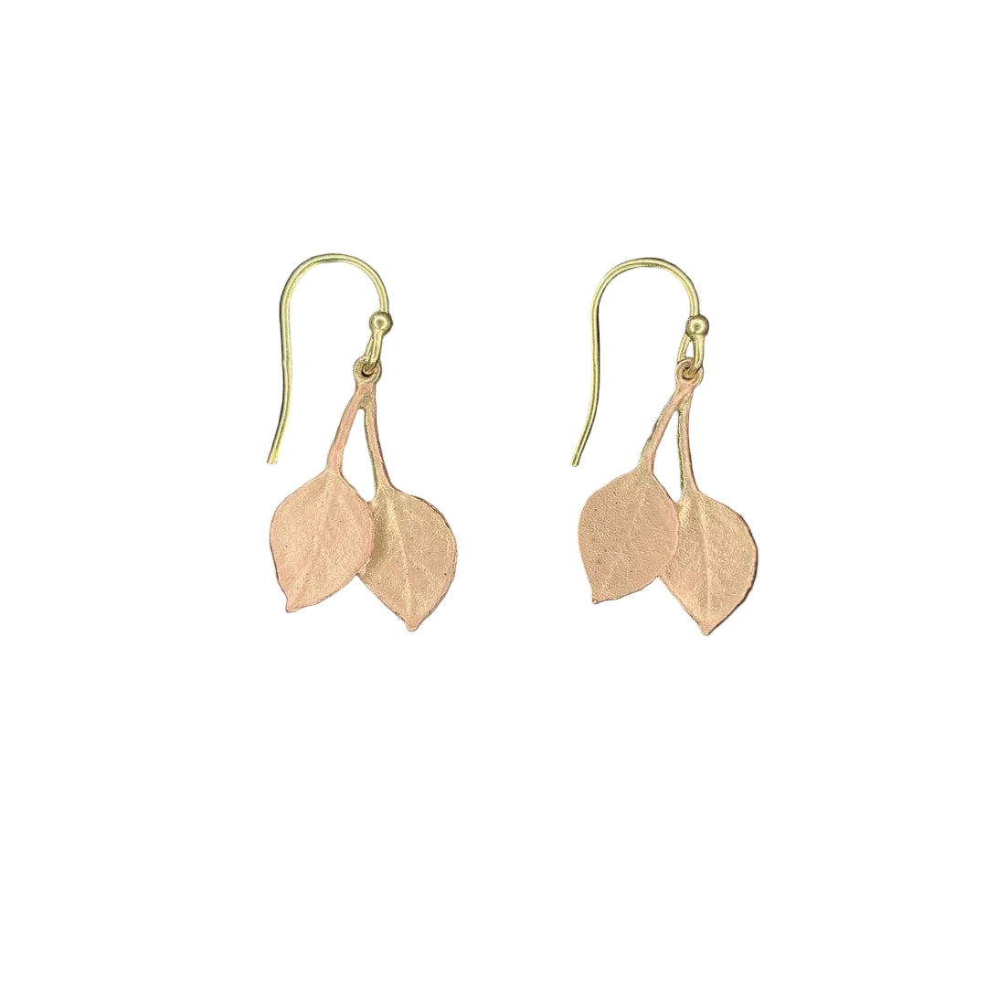 Round Leaf Eucalyptus Wire Earrings