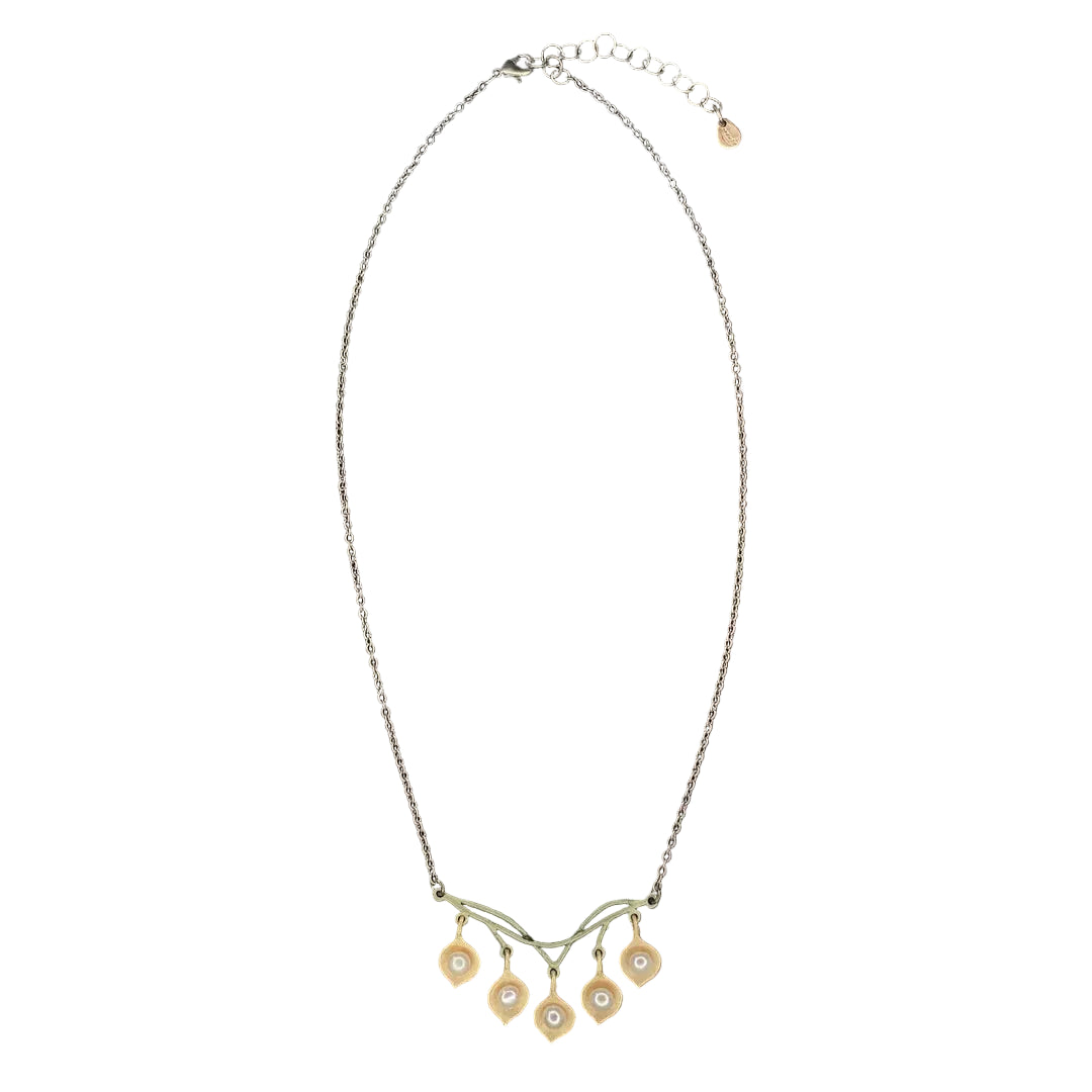 Round Leaf Eucalyptus Bar Necklace