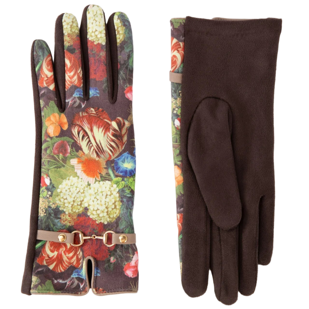 Chocolate Floral Gloves
