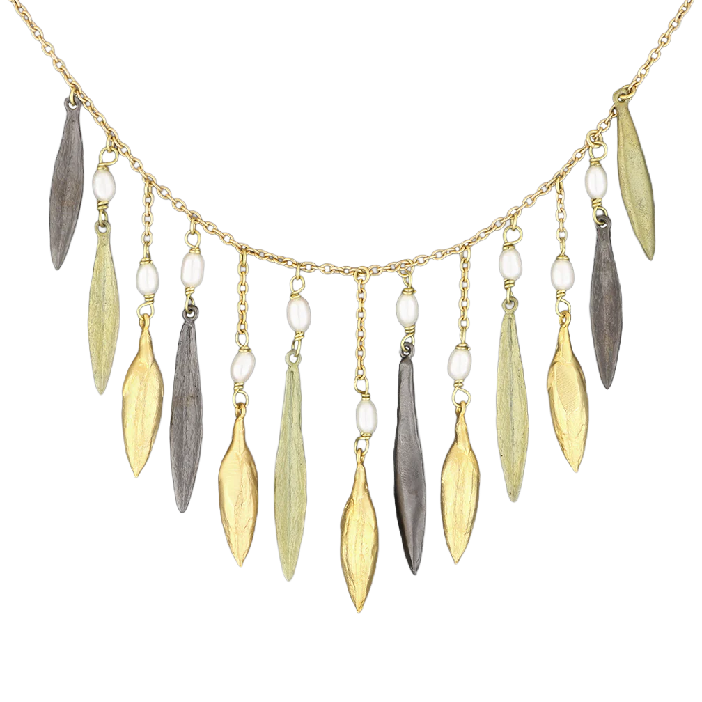 Leaf & Bud Statement Necklace