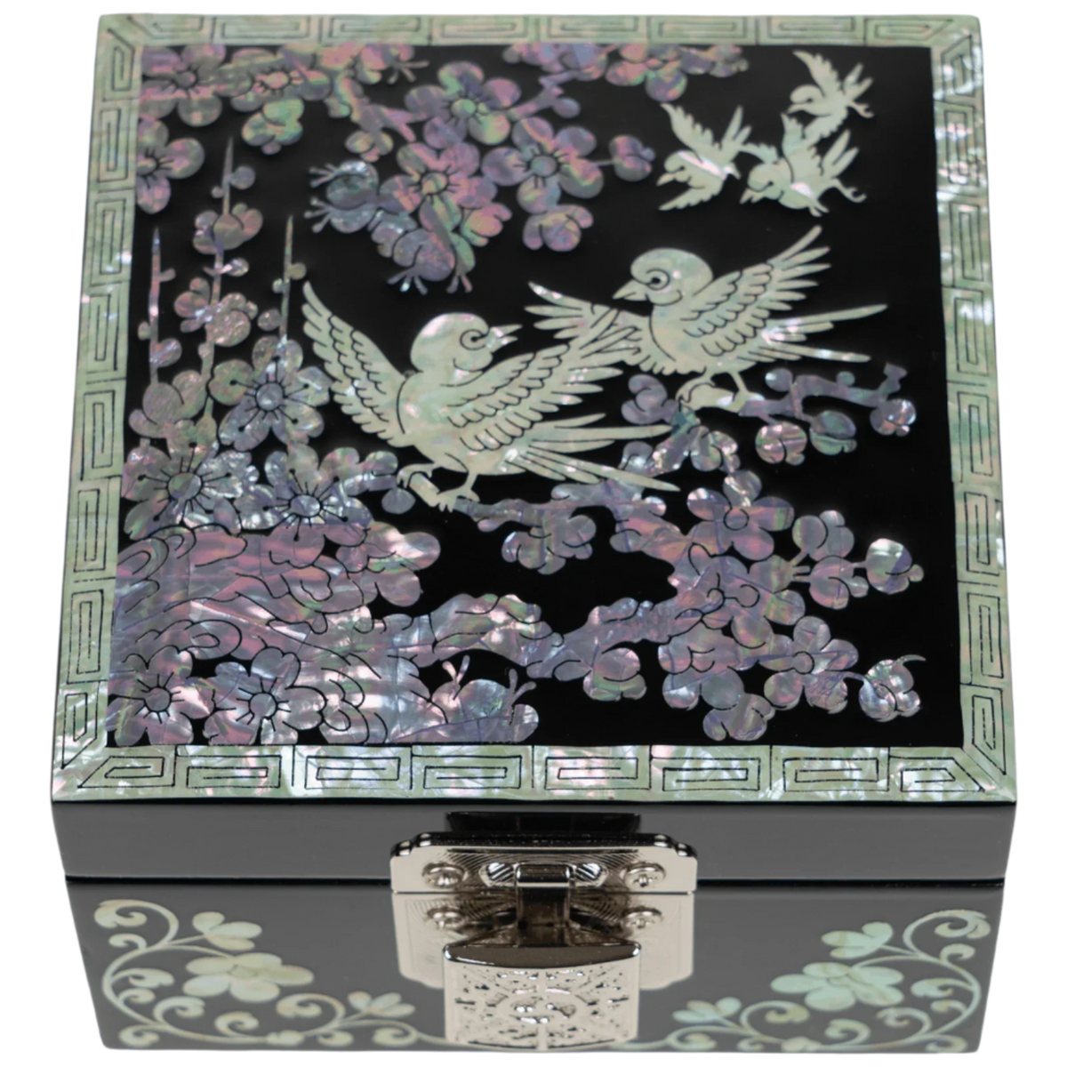 Mini Birds on a Plum Blossom Jewelry Box – Gift at the Gardner