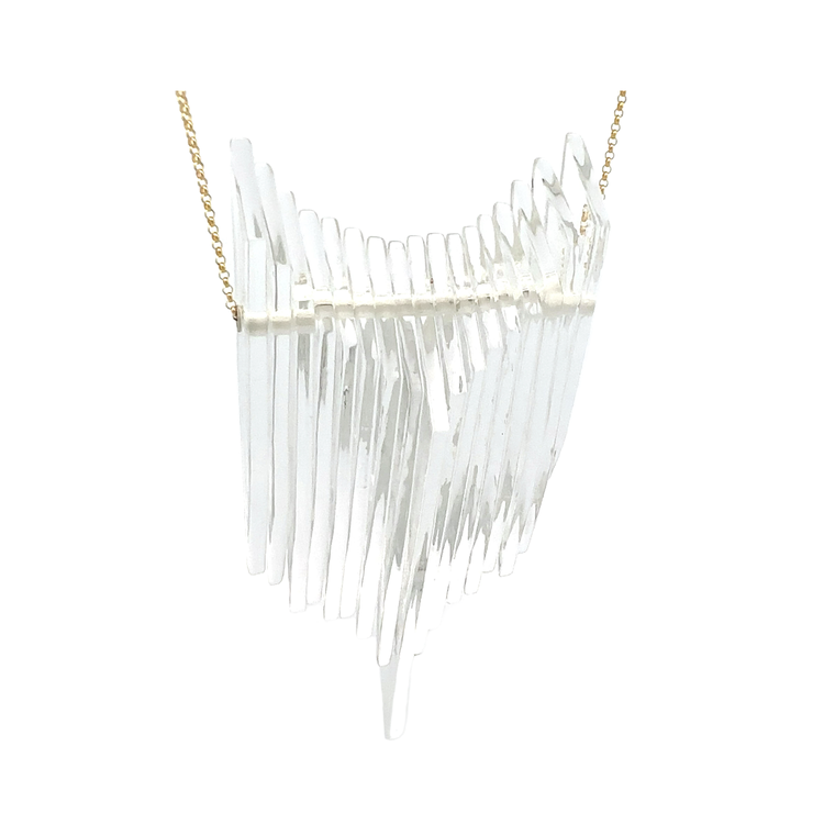 Clear Kinetic Bib Necklace