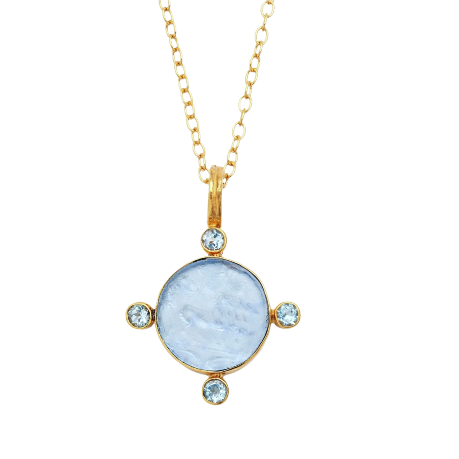 Nike Topaz Intaglio Necklace