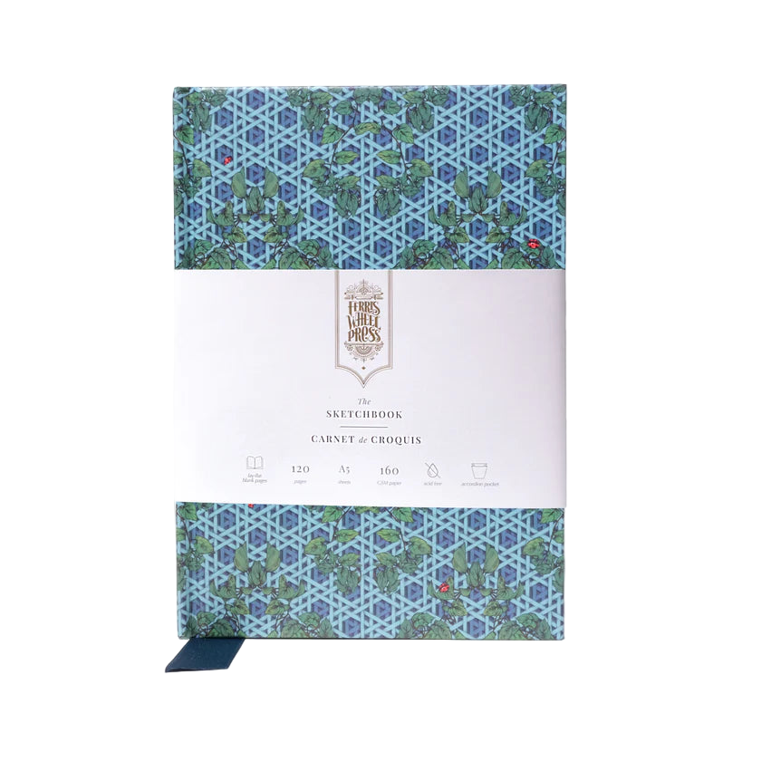 Enveloped in Teal Rattan Sketchbook