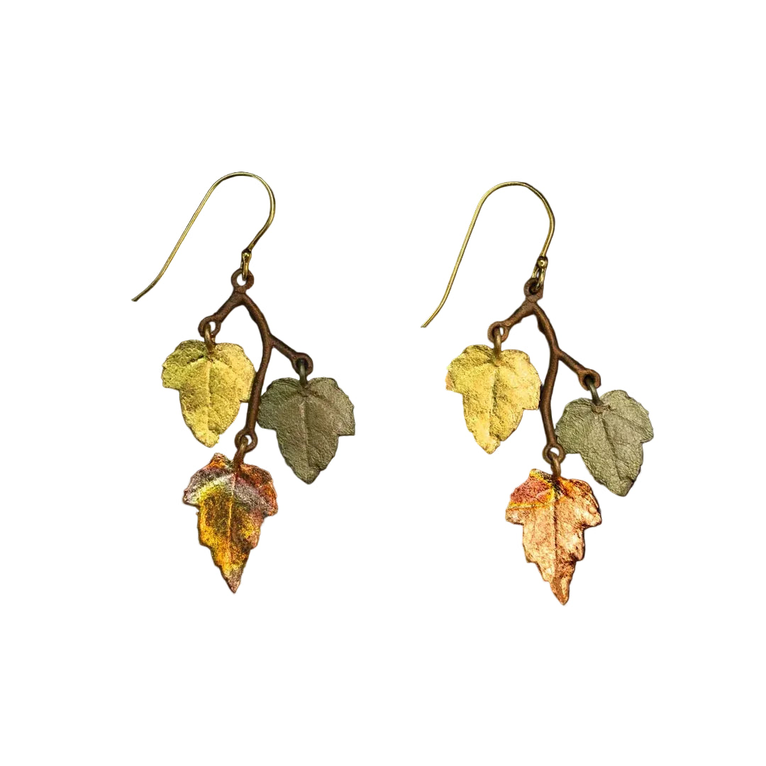 Sugar Maple Triple Leaf Wire Earrings