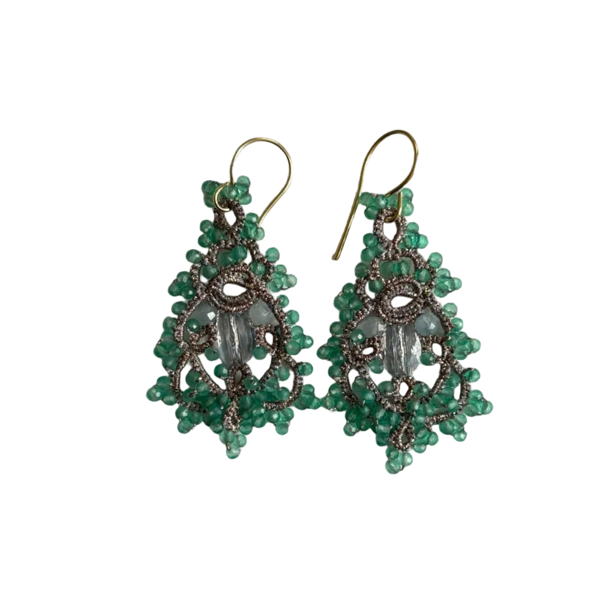 Tiras Emerald & Aquamarine Earrings