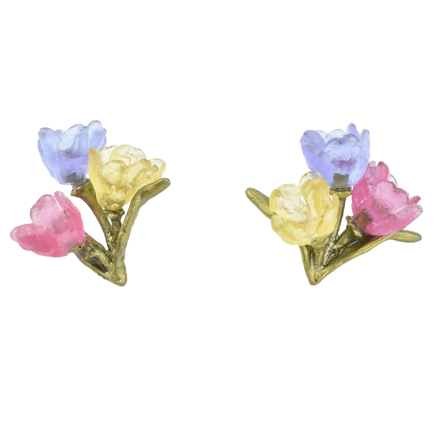 Tulips Triple Flower Post Earrings