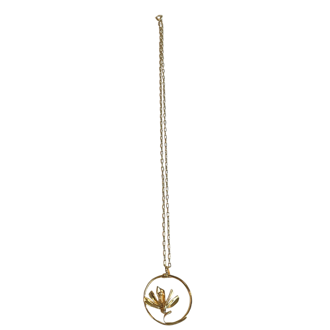 Gold Lavish Lotus Necklace