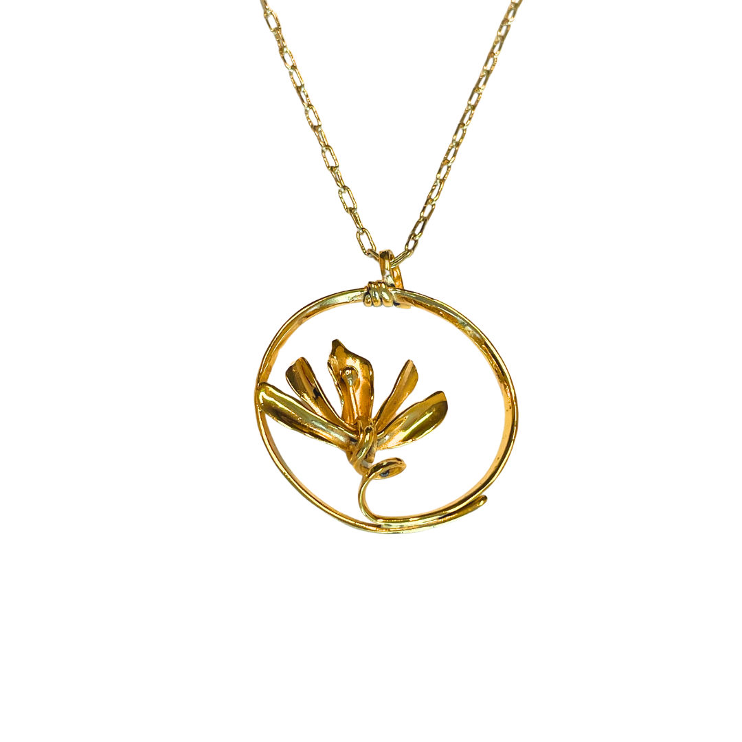 Gold Lavish Lotus Necklace