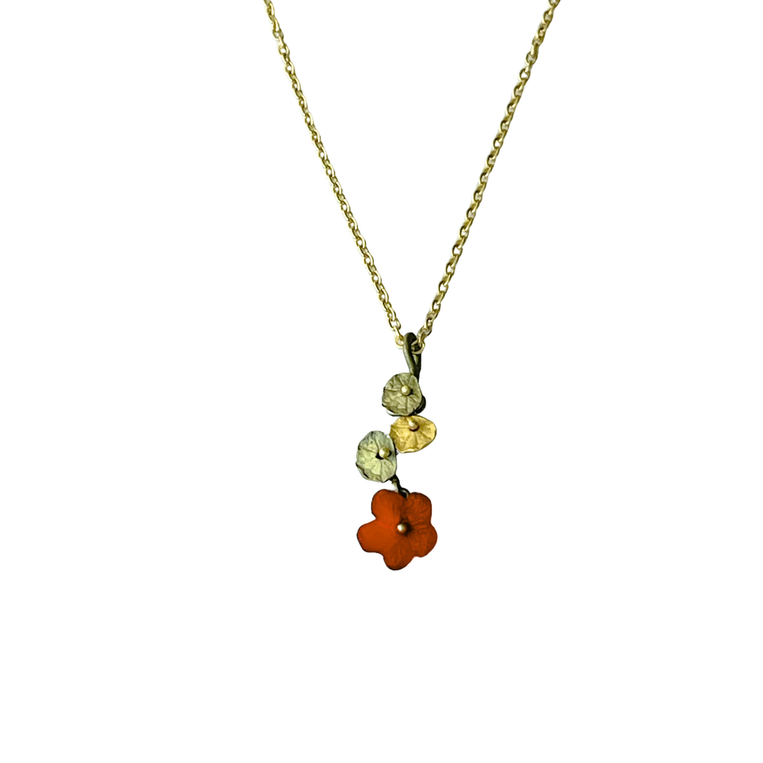 Nasturtium Pendant Necklace