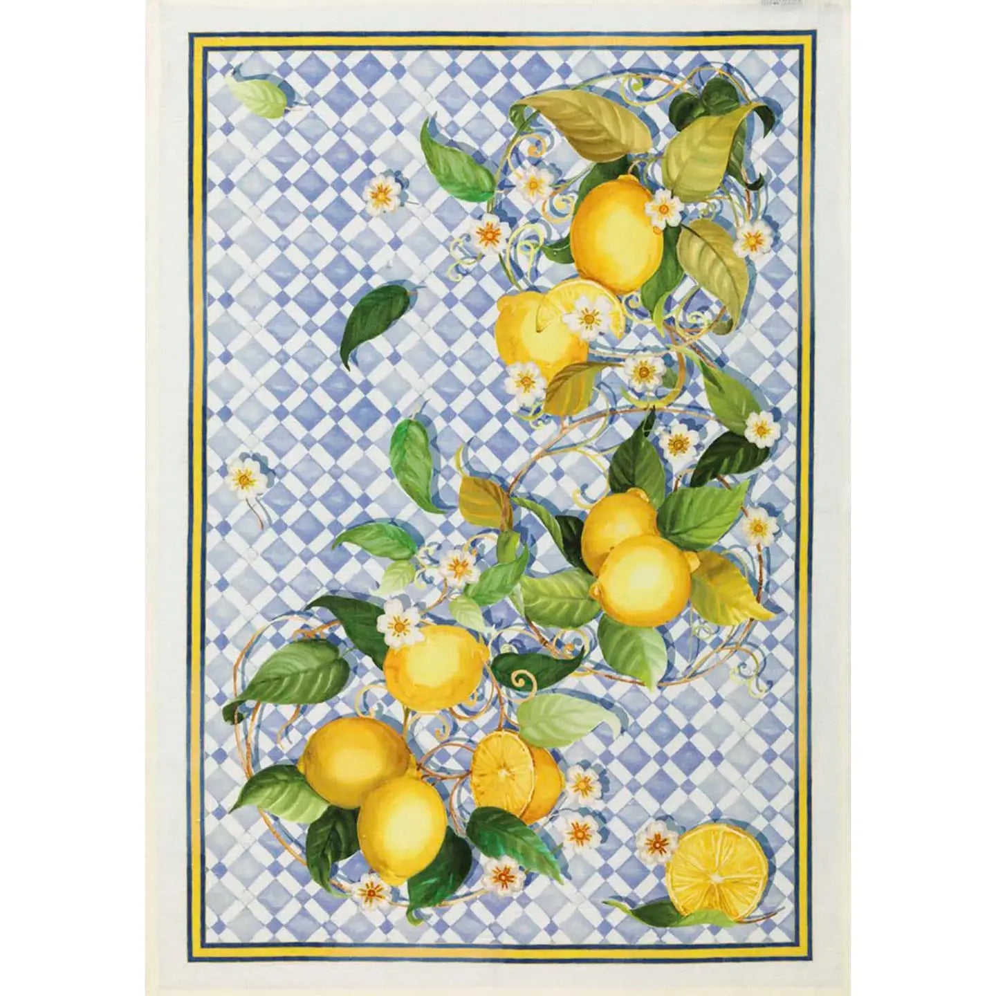 Italian Lemon Linen Tea Towel