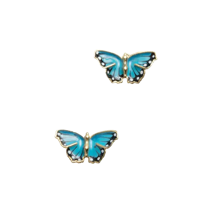 Blue Butterfly Post Earrings