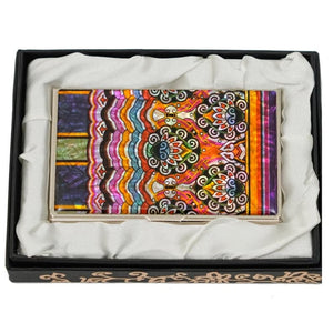 Colorful Mother of Pearl Card Inlaid Holder