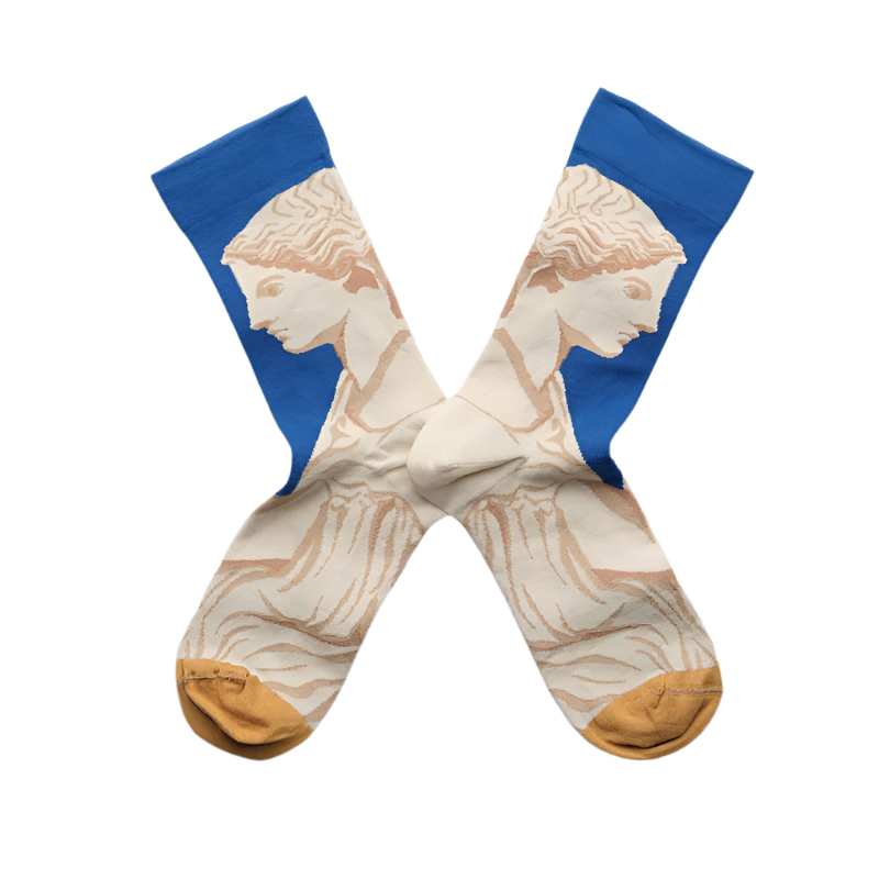 Cobalt Statue Socks