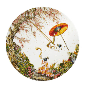 Raqib Shaw: "Spring Poet & the Musician" Limoges Porcelain Plate