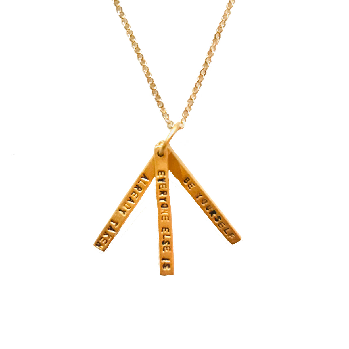 Oscar Wilde Quote Necklace: "Be Yourself"