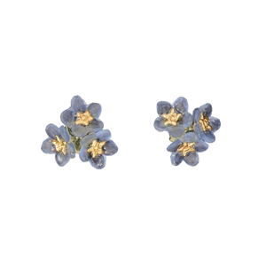 Forget-Me-Not Triple Flower Cluster Post Earrings