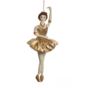Ballerina in Gold Tutu Ornament