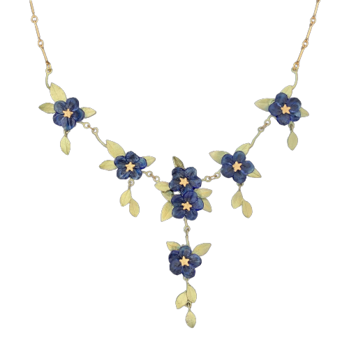 Blue Violet Mini Statement Necklace
