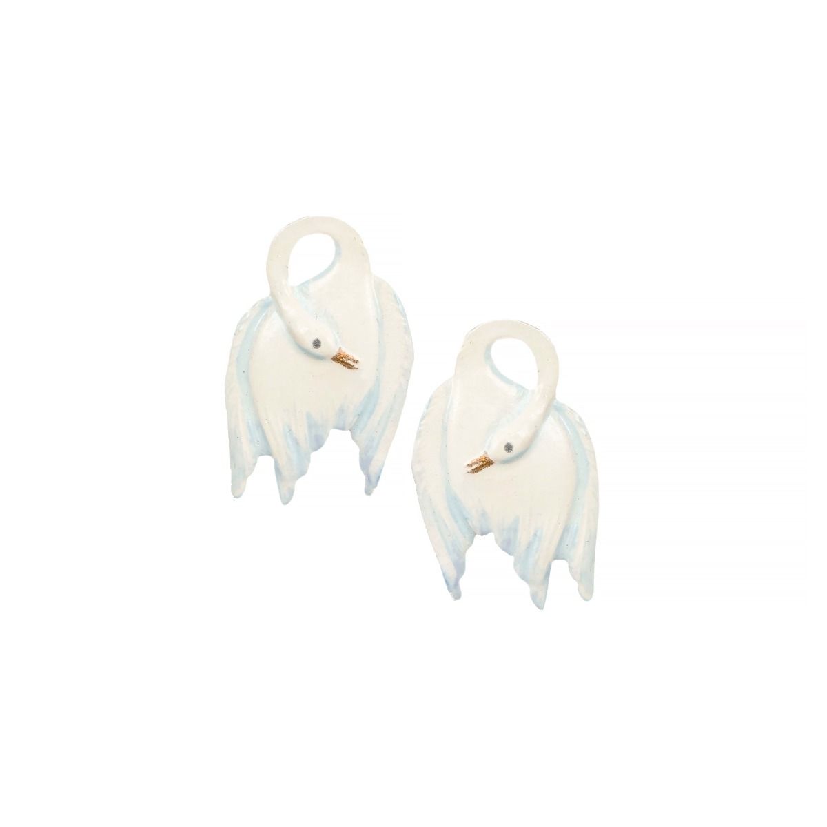 Little White Swan Earrings