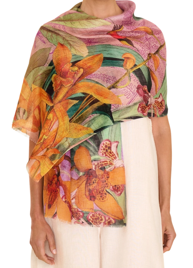 Linen Blend Botany Bliss Scarf