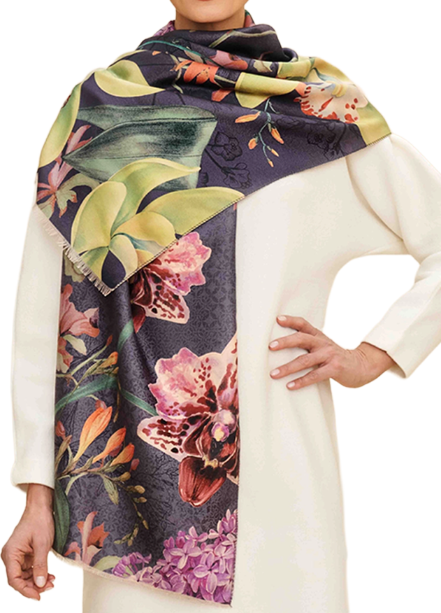 Lux Orchid Evening Scarf