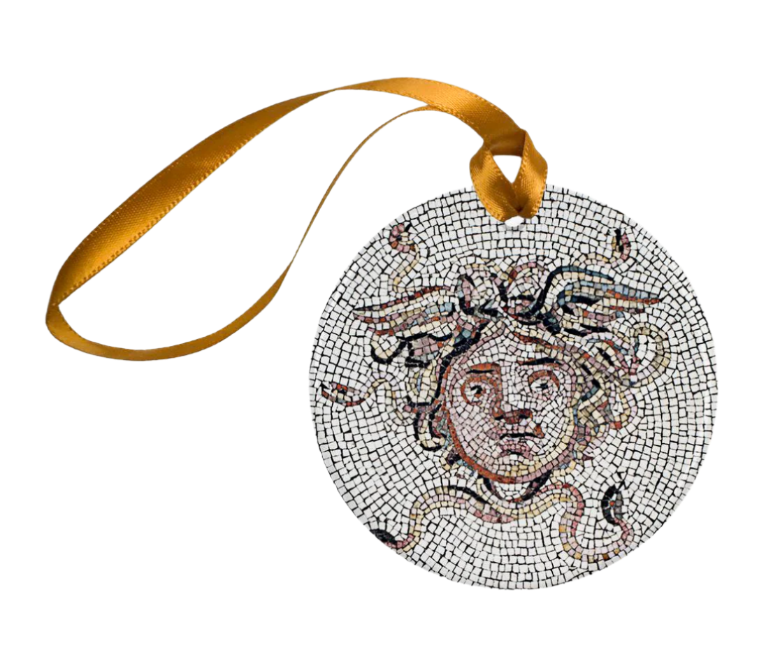 Medusa Face Porcelain Ornament