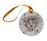 Medusa Face Porcelain Ornament