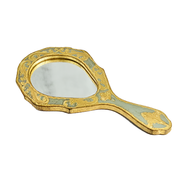 Evergreen Florentine Hand Mirror