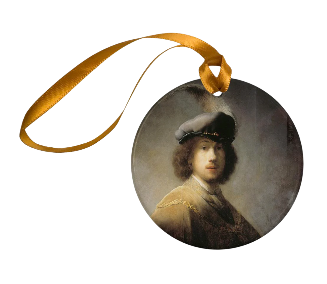 Rembrandt Self-Portrait Porcelain Ornament